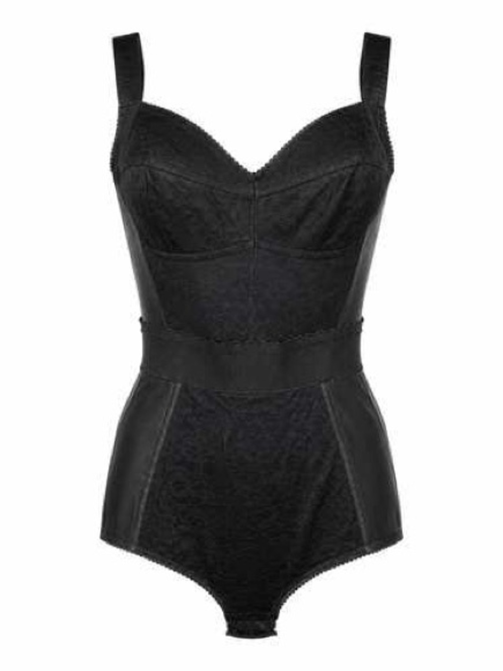 Dolce & Gabbana Black Lace Bustier Bodysuit